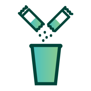water bottle icon with green